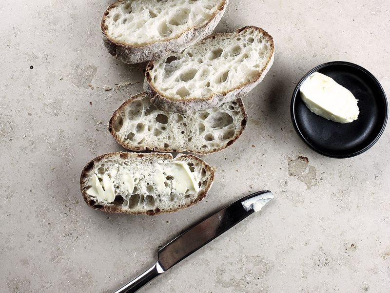 Teaspoonful of Picked Brussels Sprouts with Ham